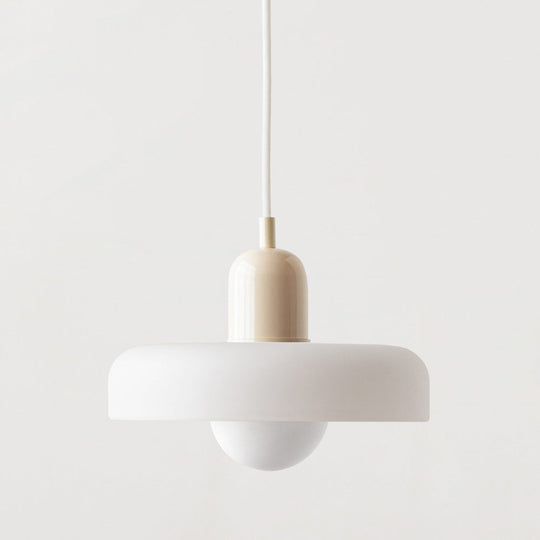 Hängelampe aus buntem Glas im modernen Design 22