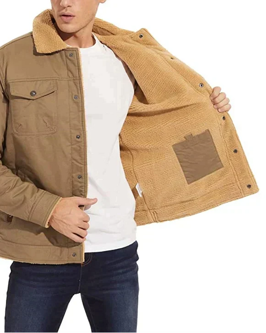 Herren-Shelljacke mit Sherpa-Futter, wasserdicht, Winterjacke 8