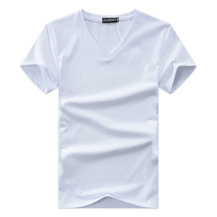 Herren Slim Fit T-Shirt Mit V-Ausschnitt