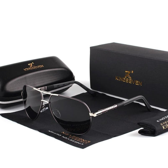 Herren-Sonnenbrille aus Aluminium im Vintage-Stil mit polarisierten Gläsern 4