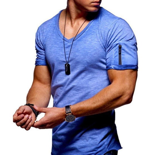 Herren V-Ausschnitt Muscle T-Shirts