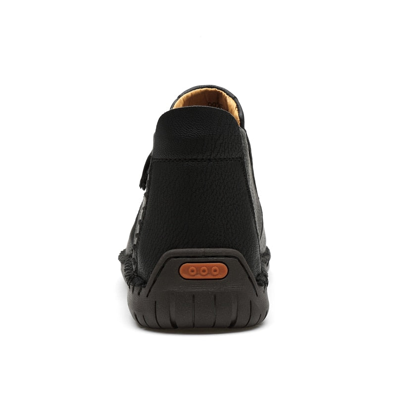 Herren Vintage Hand Genäht Stiefelette