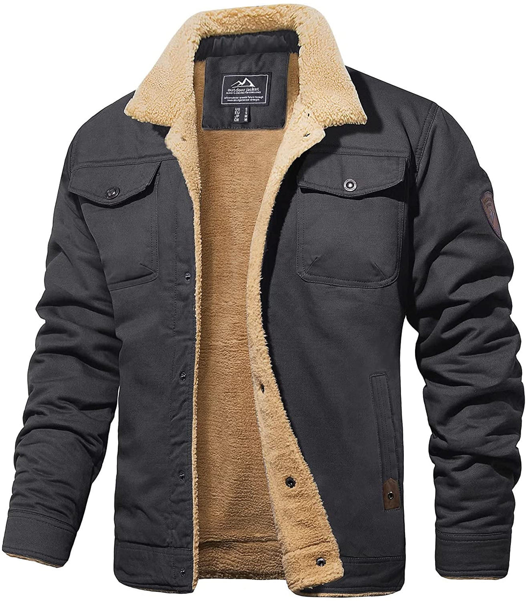 Herren-Winterjacke mit Sherpa-Futter, wasserabweisend, robustes Design 2
