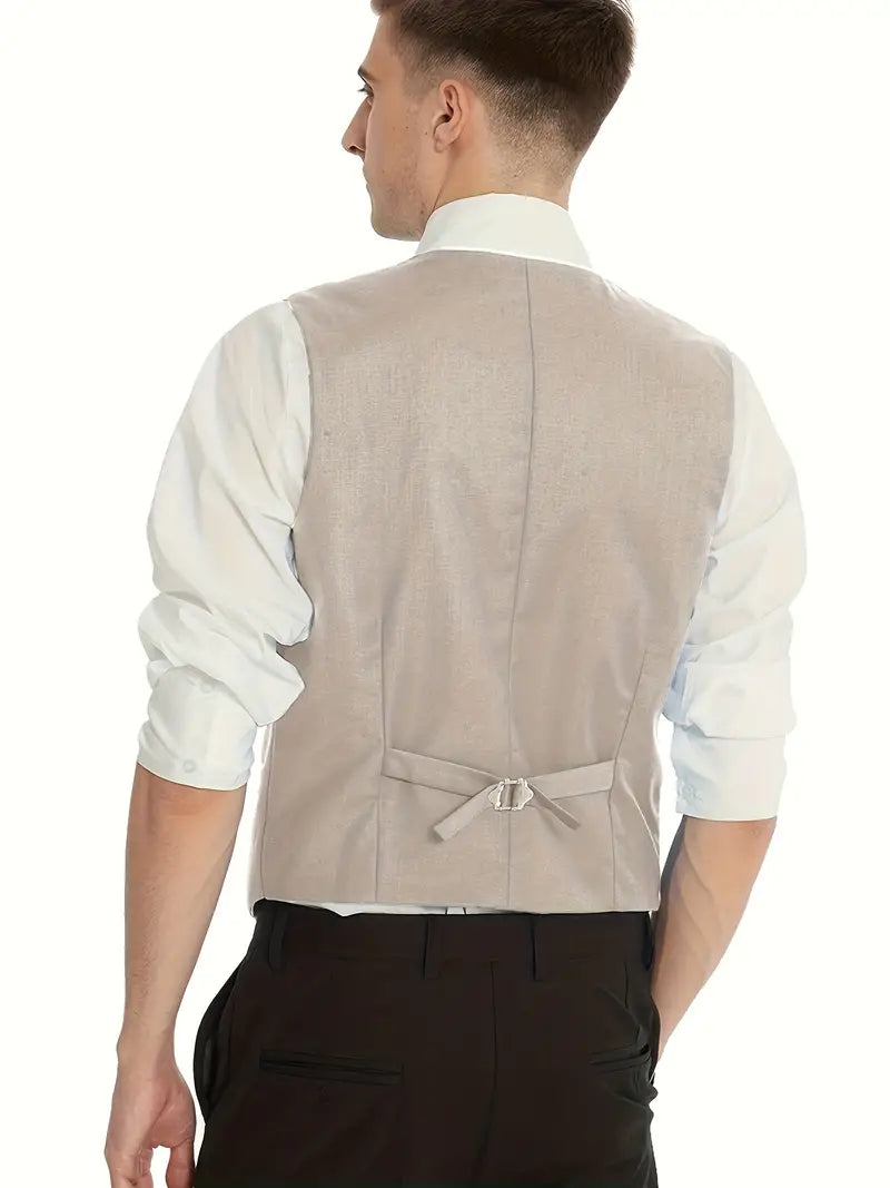 Herren Anzug Set 3-teilig Blazer, Weste und Hosen für Business und Freizeit 3