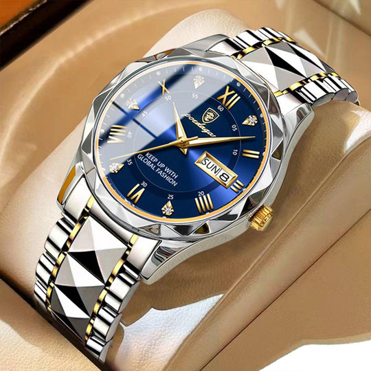 Herren Armbanduhr Wasserdicht Modernes Design Edelstahl Quarz 1