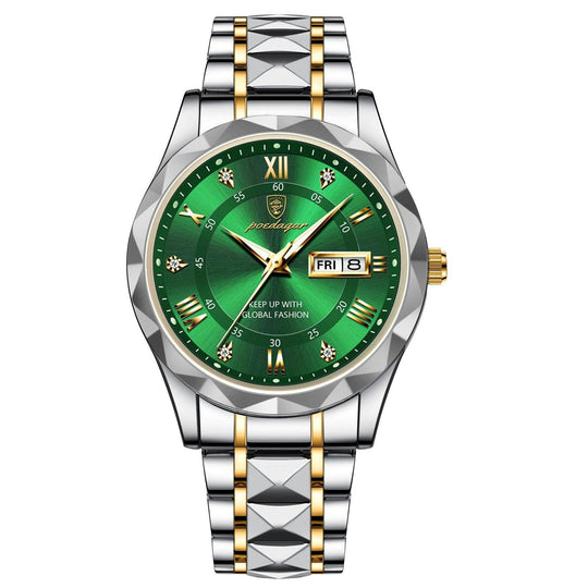 Herren Armbanduhr Wasserdicht Modernes Design Edelstahl Quarz 8