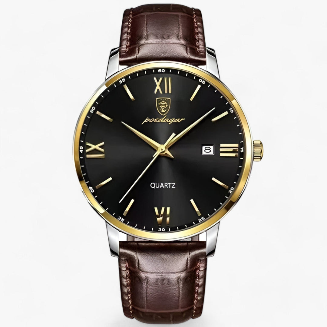 Herren Armbanduhr mit Luxuriösem Lederarmband für Modernen Stil 1