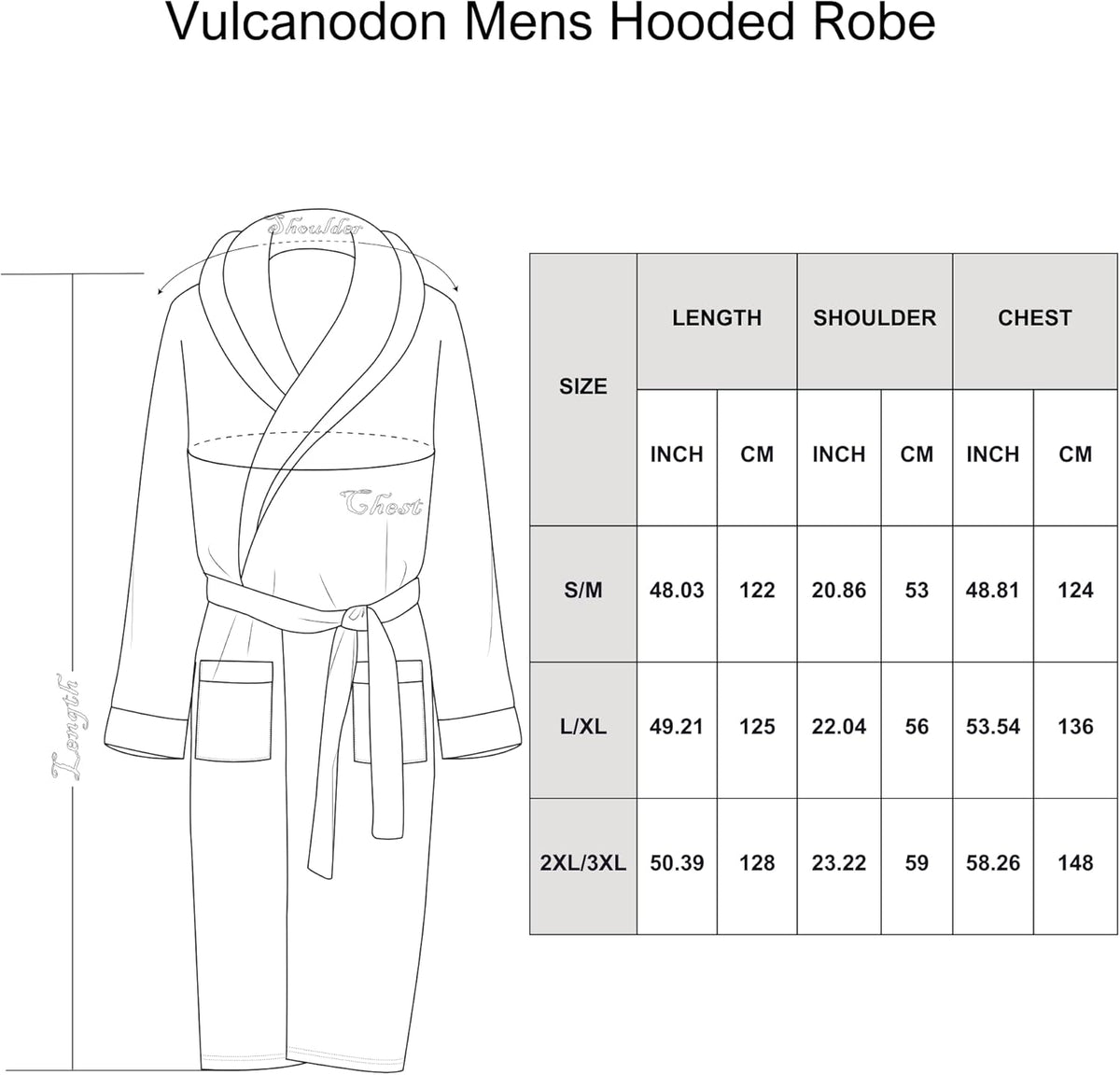 Herren Bademantel Lang Fleece 6