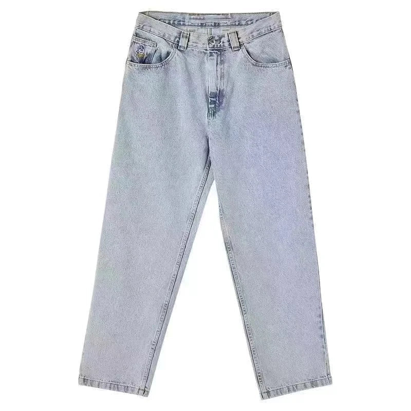 Herren Baggy Jeans Weite Beine Denim 10
