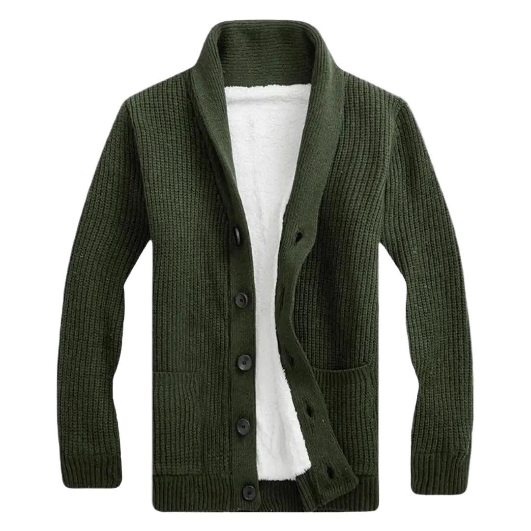 Herren Cardigan mit Schalkragen und modernem Design 1