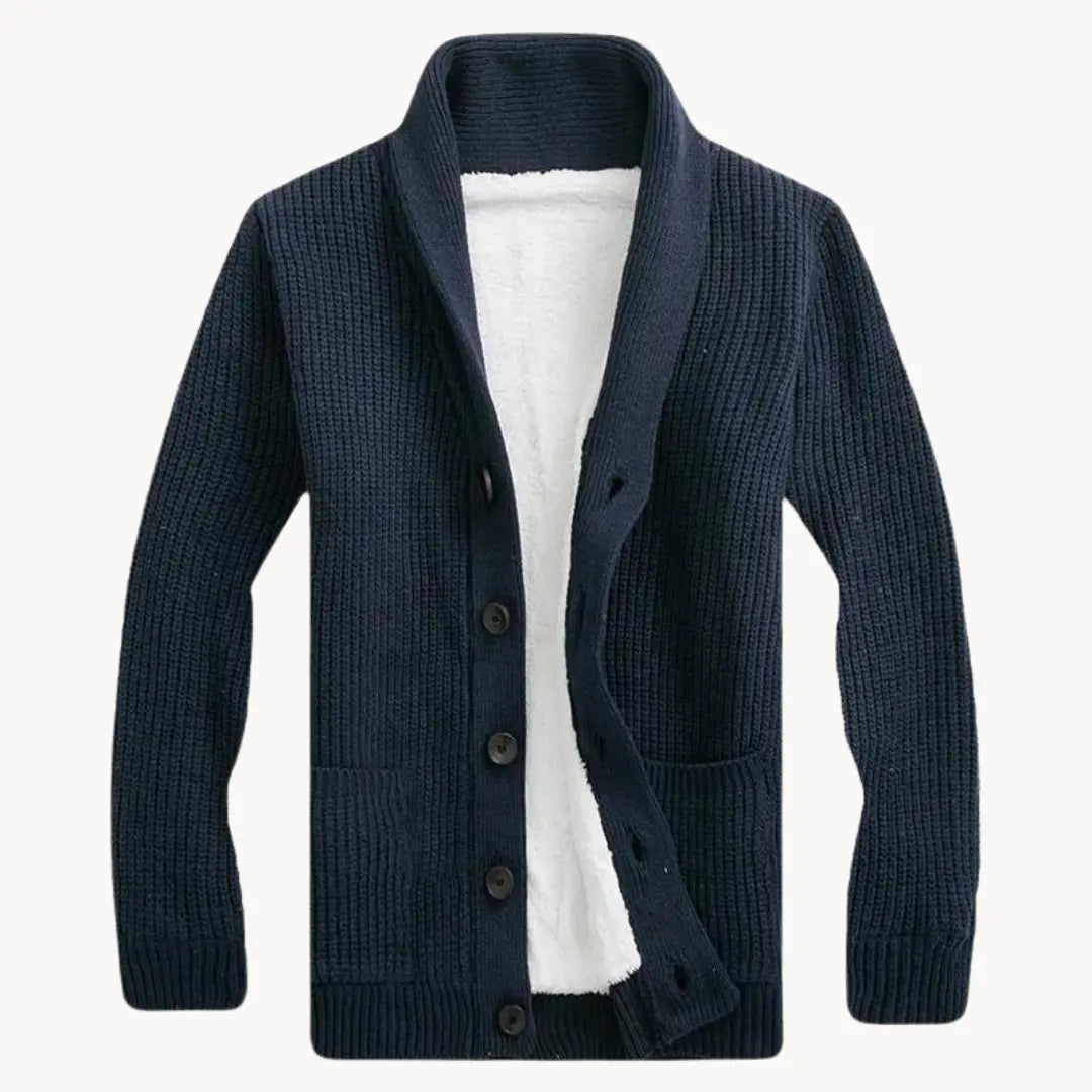 Herren Cardigan mit Schalkragen und modernem Design 3