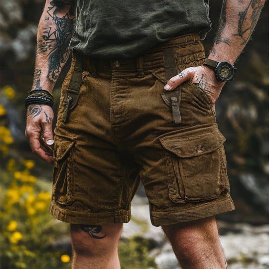 Herren Cargo Bermuda Shorts im Retro-Stil 3