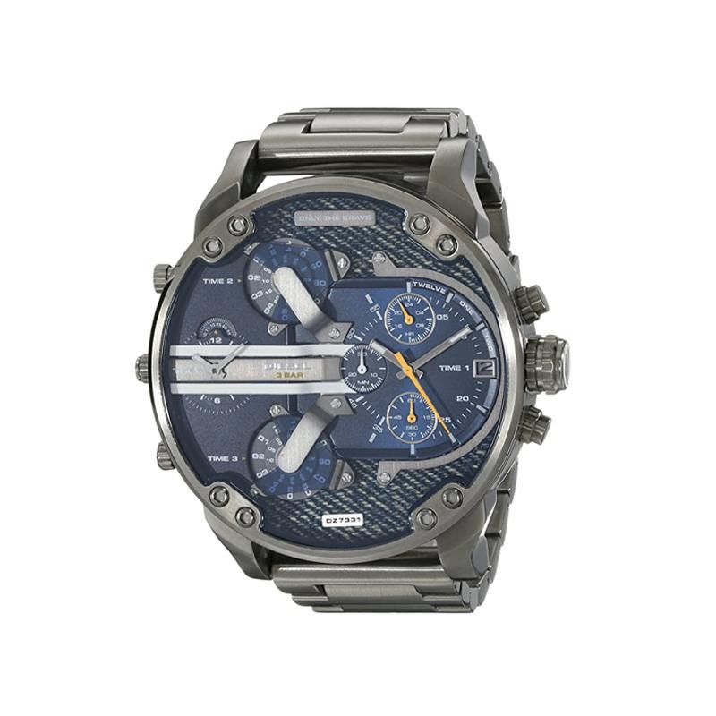 Herren Chronograph Uhr Edelstahl 9