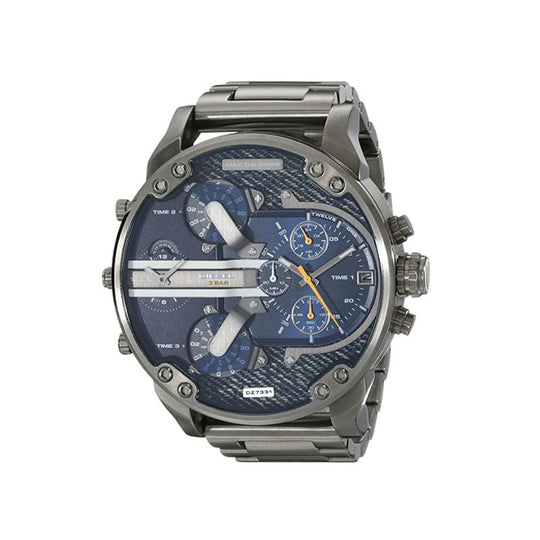 Herren Chronograph Uhr Edelstahl 9