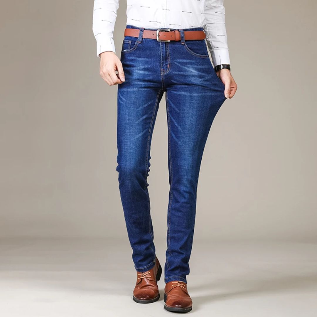 Herren Denim Jeans Gerade Schnitt Flexibles Material 1