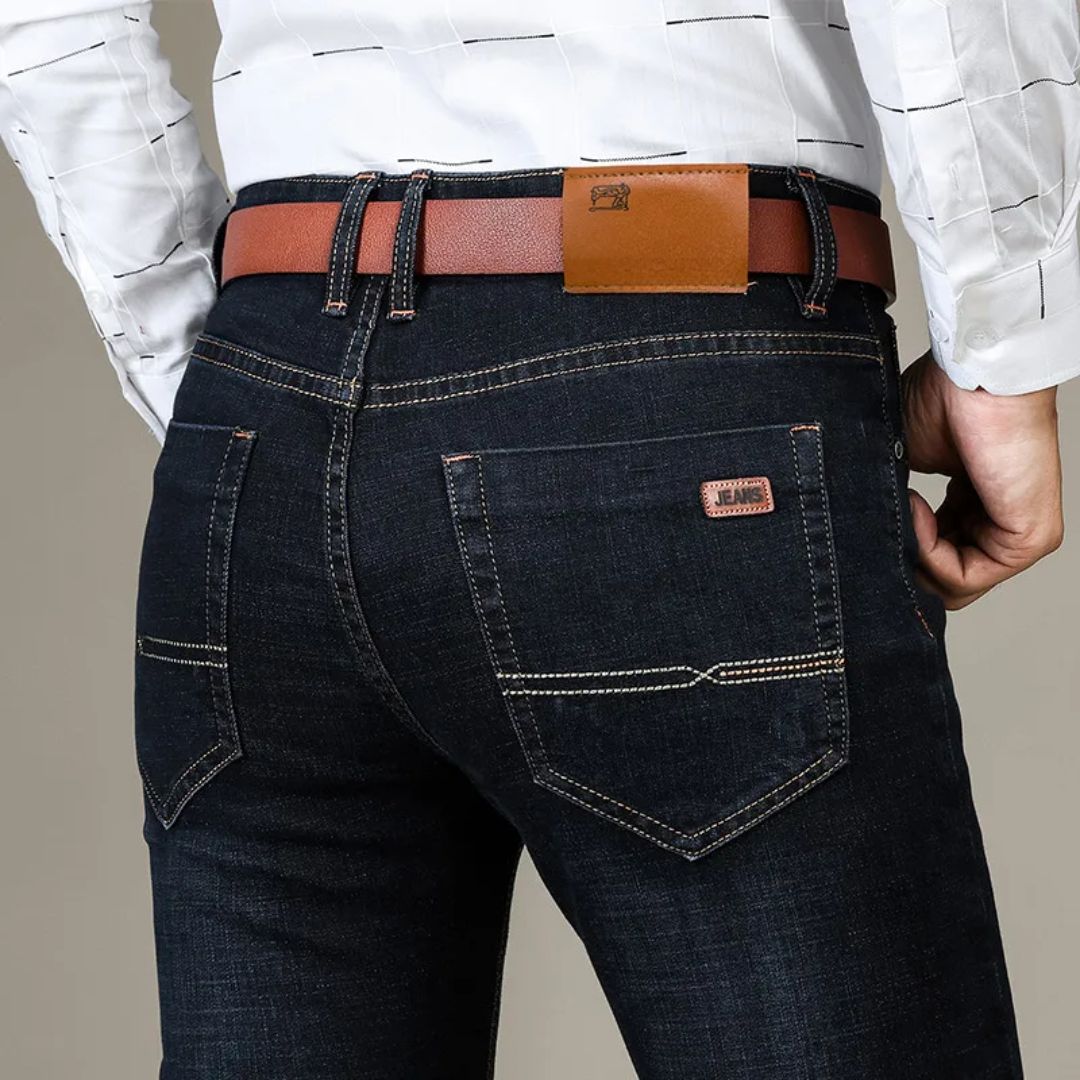 Herren Denim Jeans Gerade Schnitt Flexibles Material 4