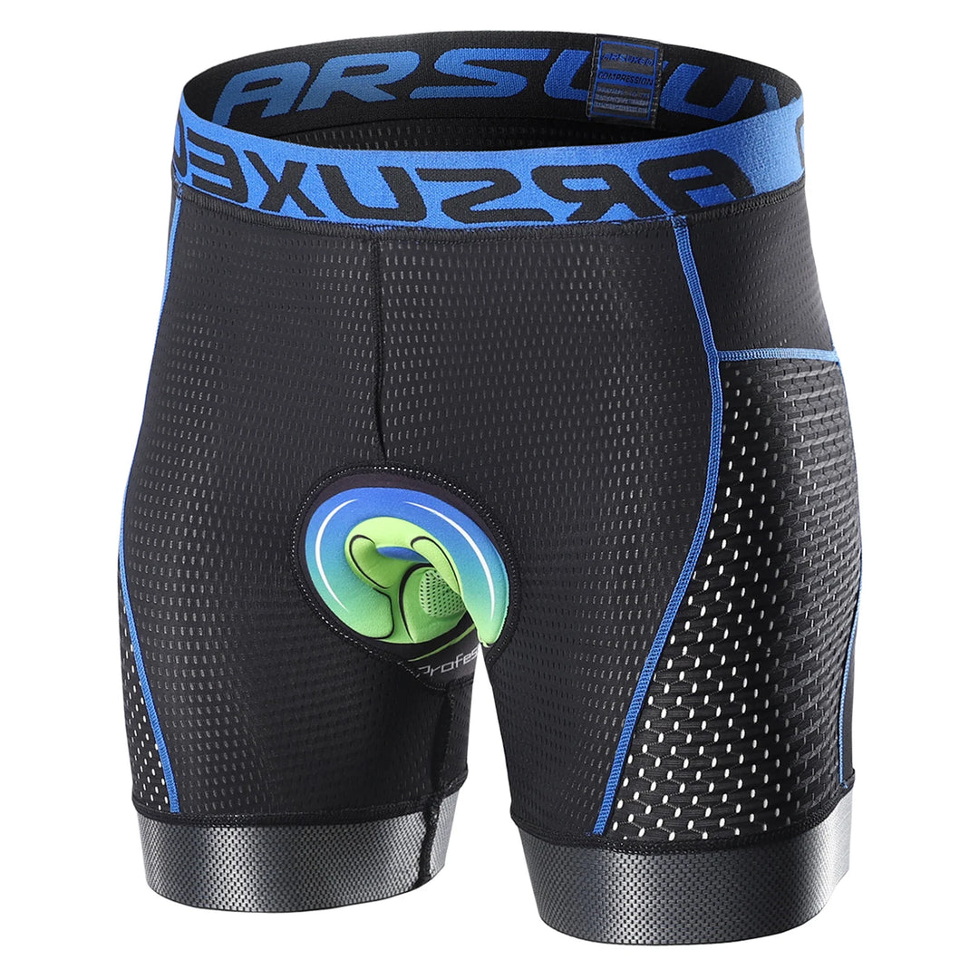 Herren Fahrradhose Lang Atmungsaktiv mit 5D Gel Polsterung und Schnelltrocknendem Material 1