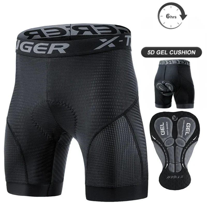 Herren Fahrradhosen mit Gelpolsterung und reflektierenden Elementen 0