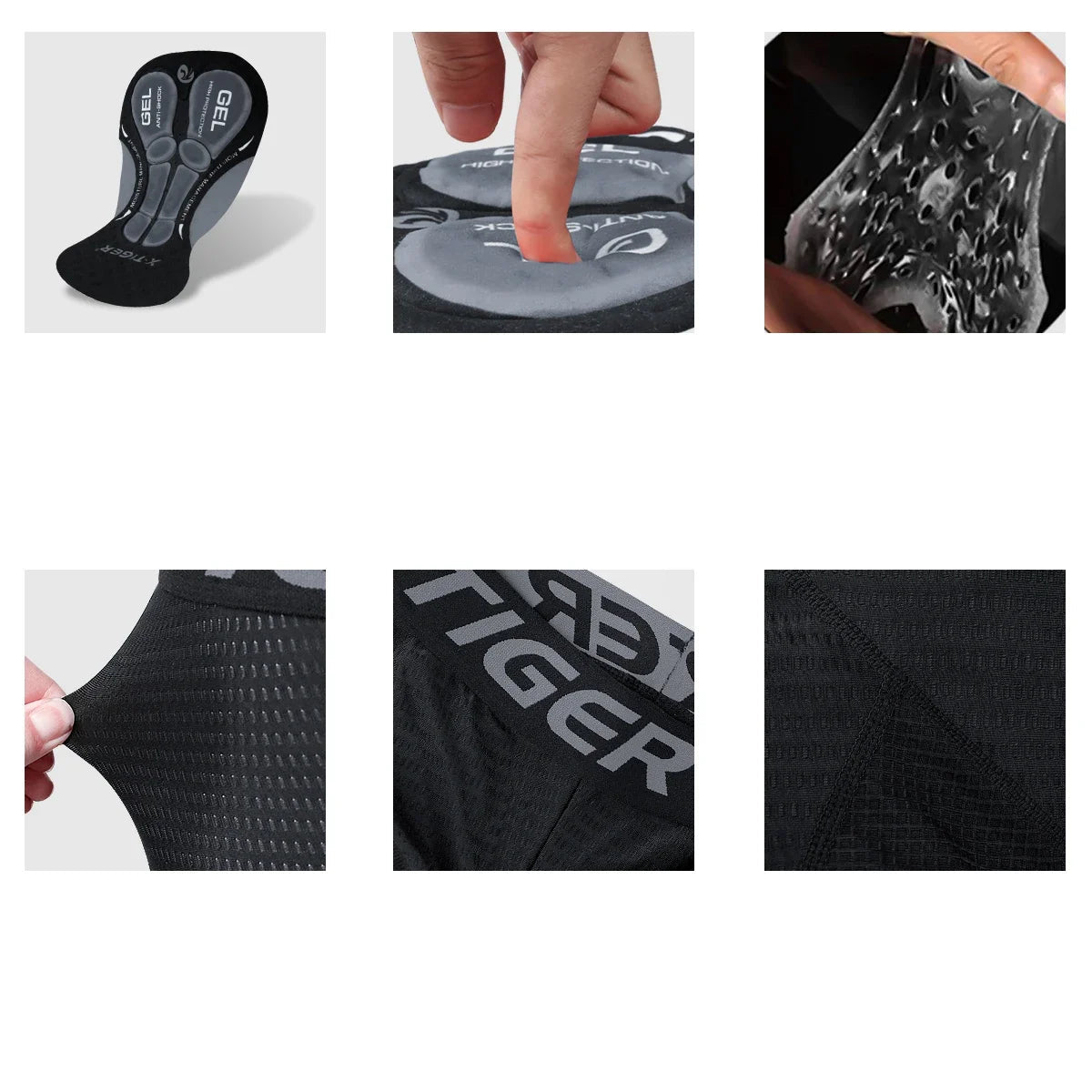 Herren Fahrradhosen mit Gelpolsterung und reflektierenden Elementen 3