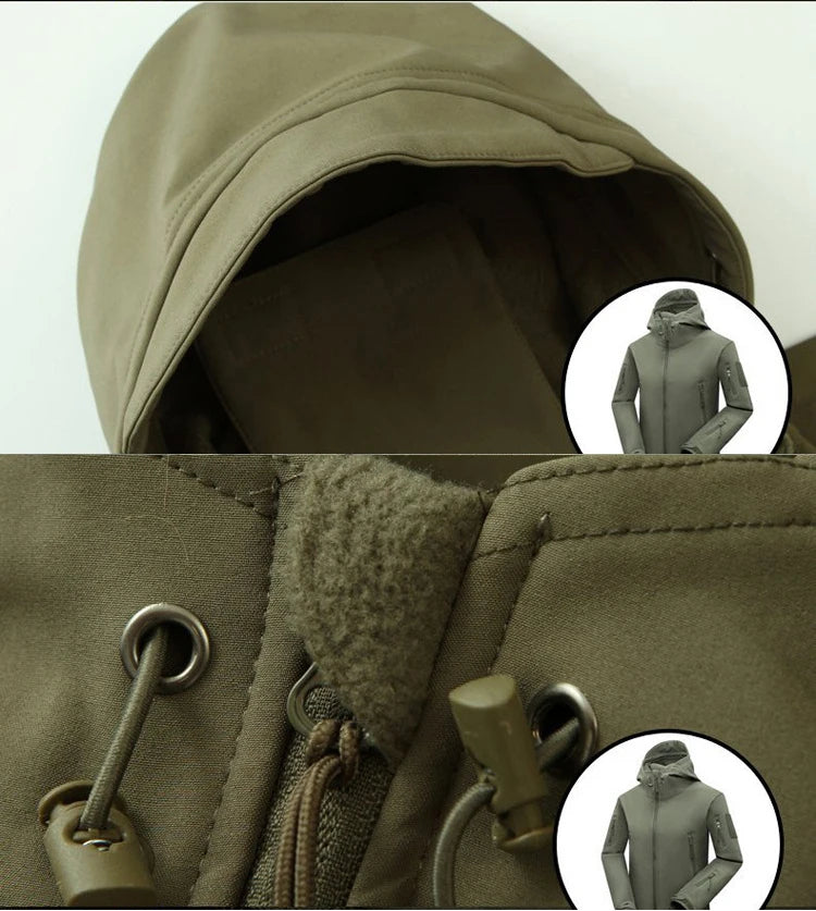 Herren Fleecejacke Wasserabweisend Softshell für Outdoor-Aktivitäten 5