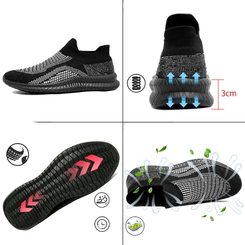 Herren Freizeitschuhe Atmungsaktiv Flexibel Mesh Slip-On 2