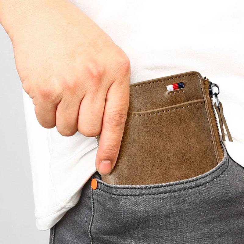 Herren Geldbörse mit Reißverschluss und RFID-Schutz 1