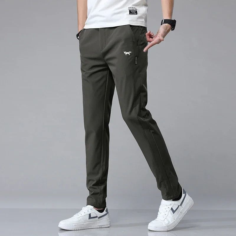 Herren Golfhose Bequeme Baumwolle Polyester Atmungsaktiv Regular Fit 3