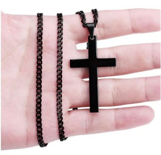 Herren Halskette Kreuzanhänger Klassisch 60 cm Kette Männer 6