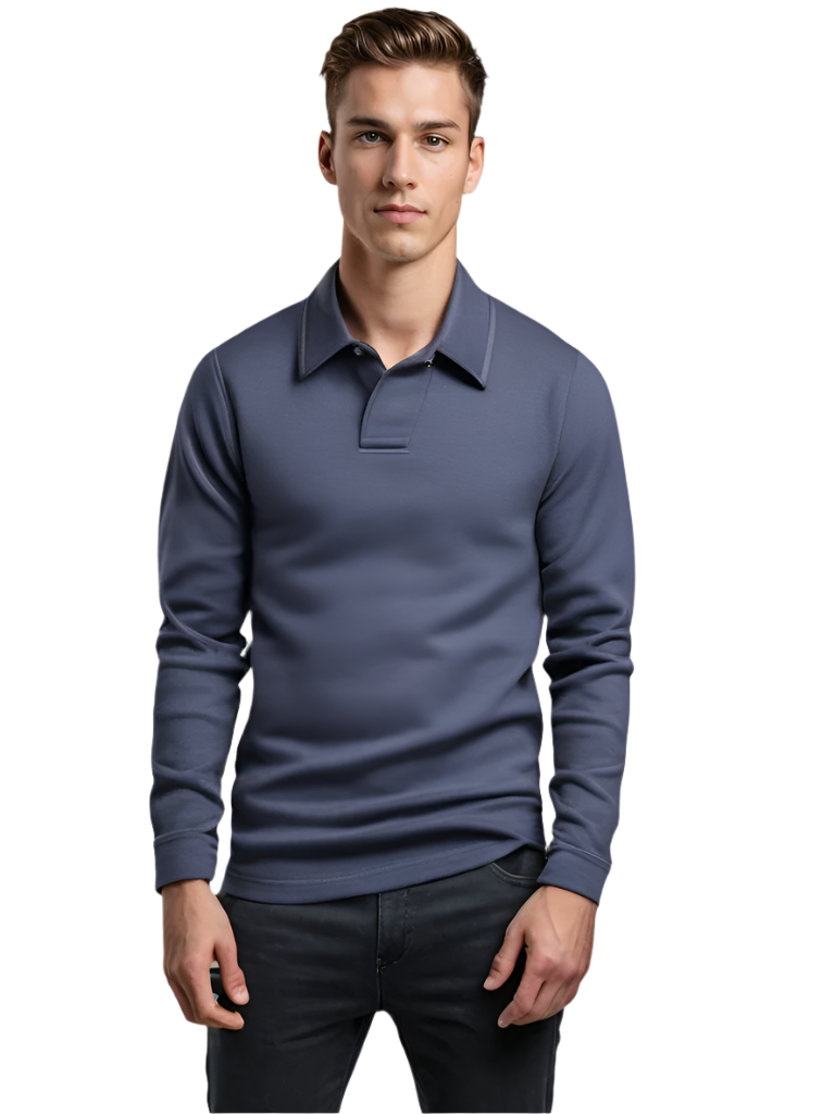 Herren Hemd Klassischer Kragen Langarm Leichte Baumwolle Lässiger Stil 0