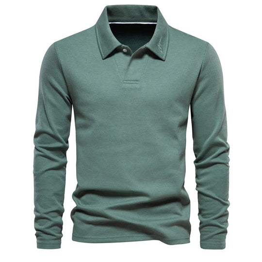 Herren Hemd Klassischer Kragen Langarm Leichte Baumwolle Lässiger Stil 5