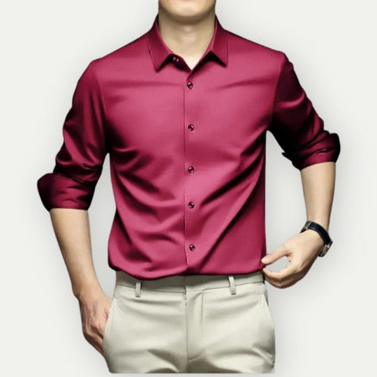 Herren Hemd Slim Fit Atmungsaktive Baumwolle 2
