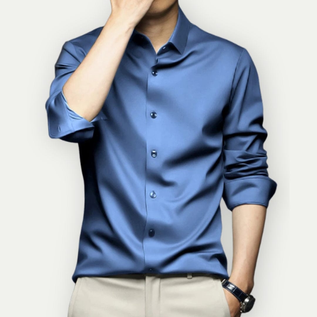 Herren Hemd Slim Fit Atmungsaktive Baumwolle 7