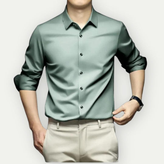 Herren Hemd Slim Fit Atmungsaktive Baumwolle 8