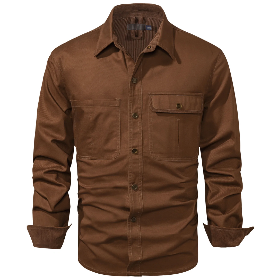 Herren Hemdjacke Dual-Ton Baumwolle 5