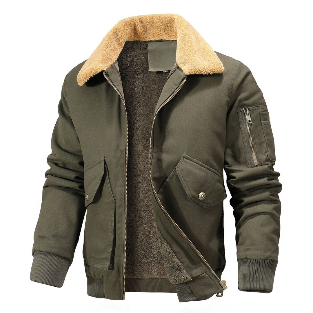 Herren Jacke Funktional mit Fleece-Futter und Taschen 0