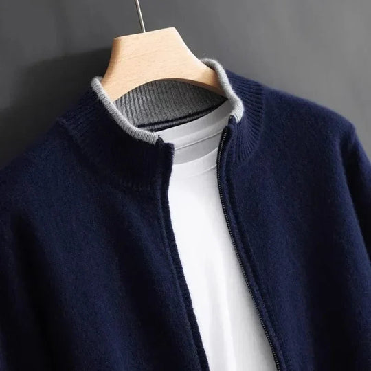 Herren Jacke mit Reißverschluss im minimalistischen Stil 10