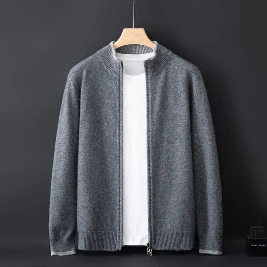Herren Jacke mit Reißverschluss im minimalistischen Stil 4