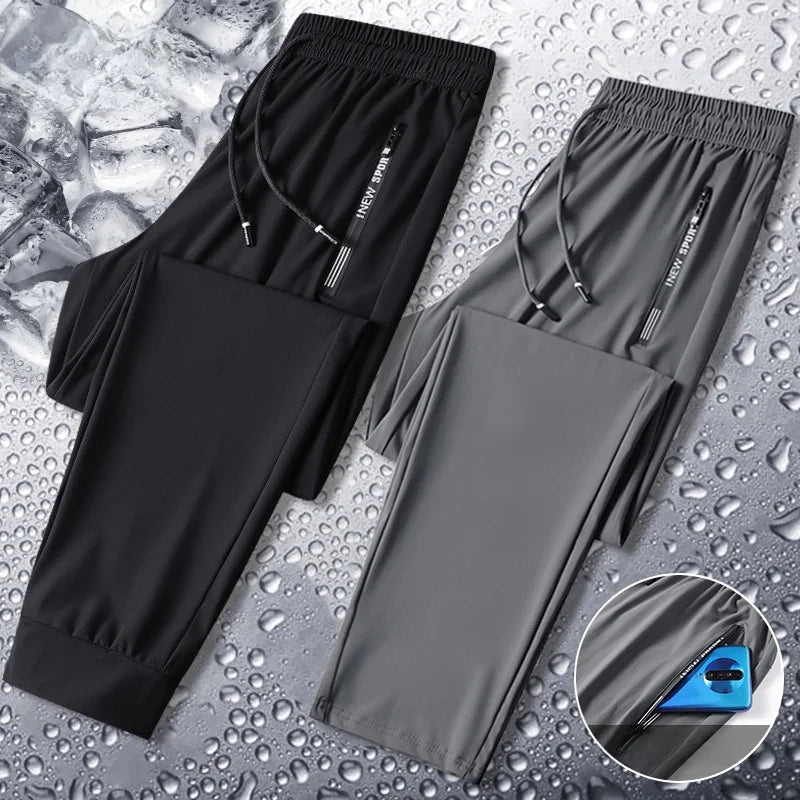 Herren Jogginghose Lässig Mit Reißverschlusstaschen Für Sport Und Freizeit 2
