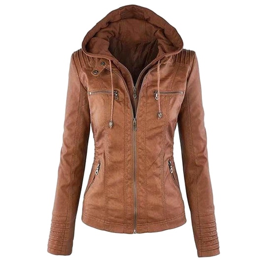 Herren Kapuzenjacke im Vintage-Stil aus Kunstmaterial 0