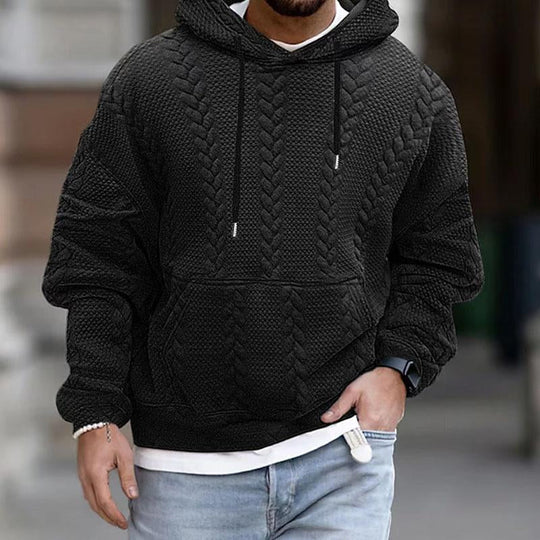 Herren Kapuzenpullover mit Kängurutasche und modernem Print 4