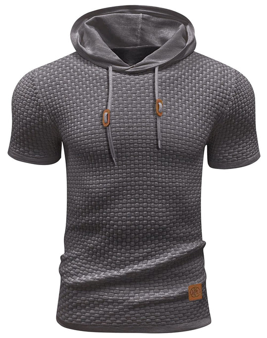 Herren Kurzarm Hoodie Modernes Design Leichtes Material 2