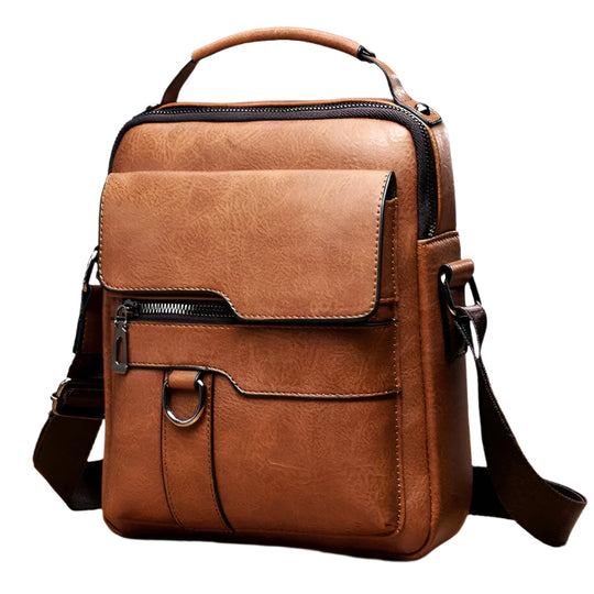 Herren Laptoptasche Multifunktional Leder 15,6 Zoll 0