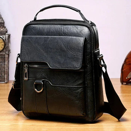 Herren Laptoptasche Multifunktional Leder 15,6 Zoll 9