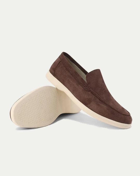 Herren Loafers Bequeme Slip-On Wildleder Schuhe 4