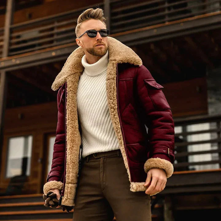 Herren Mantel Lang Klassisch für Winter und Übergangszeiten 5