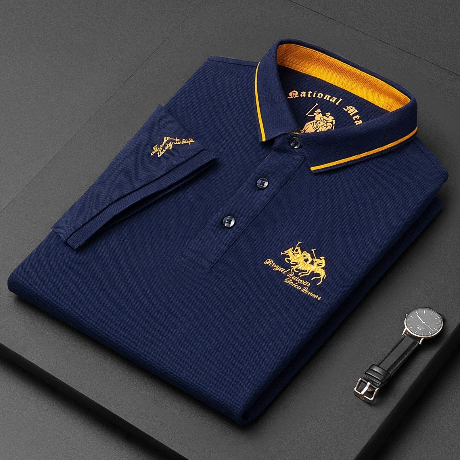 Herren Polo Shirt Klassischer Schnitt Mit Gesticktem Detail Aus Weichem Material 5