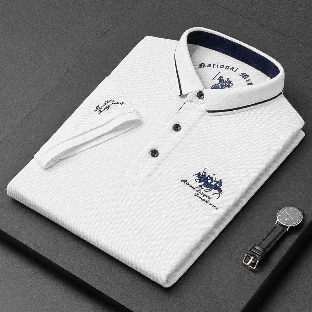 Herren Polo Shirt Klassischer Schnitt Mit Gesticktem Detail Aus Weichem Material 6