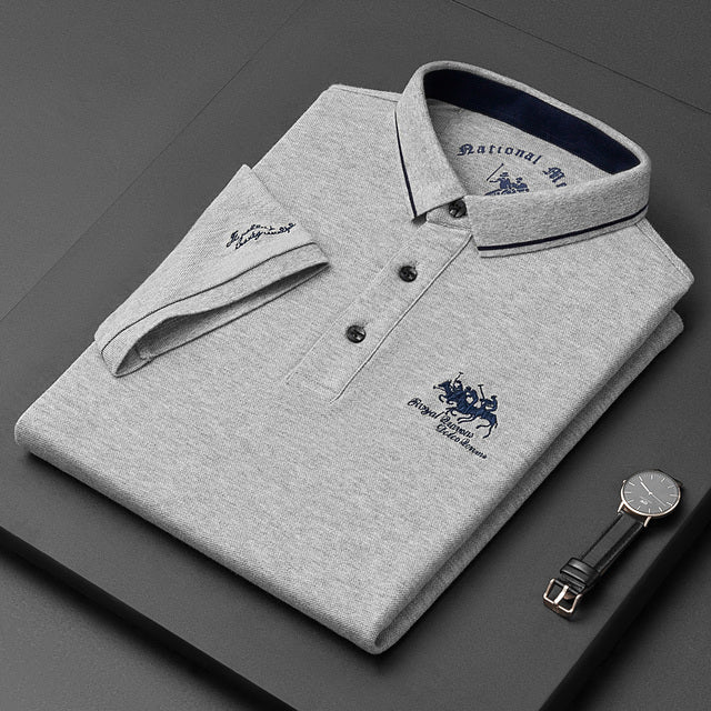 Herren Poloshirt Modernes Design Mischgewebe 4