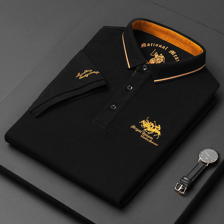 Herren Poloshirt Modernes Design Mischgewebe 5