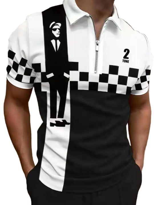 Herren Poloshirt mit Umlegekragen und Kontrastfarbe 0